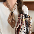 Ethnic Fabric Paisley Heart Geometric Scarf Necklace Vintage Clavicle Choker view 1