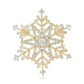 Alloy Zircon Three Dimensional Snowflake Brooch For Suits And Coats view 1