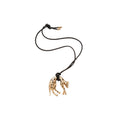 Maillard Style Alloy Leopard Pendant Sweater Necklace With Fabric Scarf Accent For Women view 5