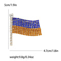Enamel Alloy Ukraine Flag Rhinestone Brooch For Unisex Apparel view 5