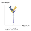 Metal Alloy Wheat Pendant Brooch Pin For Coats And Jackets view 5