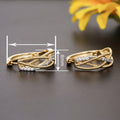 French Style Two Tone Earrings For Women Elegant Business Commuter Fashion Jewelry view 4