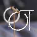 European American Style Oversized Hoop Earrings For Women With Bamboo Joint Oil Painting Design view 4