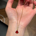 Stainless Steel Sparkling Zircon Heart Pendant Sweater Necklace For Women Light Luxury Minimalist view 2