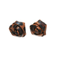 Leather Fabric Flower Bud Stud Earrings For Women European Style Sweet Light Luxury Floral Jewelry view 5