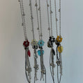 Light Luxury Alloy Crystal Heart Geometric Pendant Tassel Sweater Necklace For Women view 3