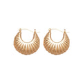 Glossy Iron Heart Oval Hollow Pendant Drop Earrings European American Fashion Ear Jewelry view 5