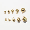 4-8mm Stainless Steel Solid Gold Round Ball Pendant Charms For DIY Bracelet Accessories view 3