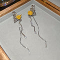 Luxury Copper Zircon Butterfly Hollow Flower Tassel Clip-on Earrings for Non-Pierced Ears view 4