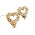 Light Luxury Metal Irregular Geometric Heart Stud Earrings With Steel Pins For Women view 5