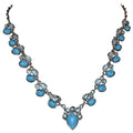 Ethnic Style Acrylic Turquoise Oval Teardrop Sweater Necklace Vintage Geometric Collarbone Choker view 5