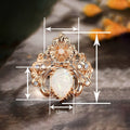 Floral Forest Style Ring For Women Pastoral Micro Paved Imitation Opal Single Jewelry Accessory view 4
