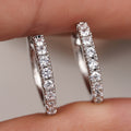 Micro Paved Zircon Ear Cuff Earrings For Women, Minimal Daily Commuter Fashion Jewelry view 2