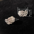 Women's Rose Flower Earrings With Micro Pave Zircon Sparkling Lightweight Fashion Jewelry view 4