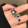 Gold Plated Copper Sparkling Zircon Round Heart Ring Light Luxury Geometric Fashion Jewelry view 3