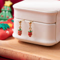 Cute Korean Style Enamel Strawberry Tassel Drop Alloy Gold Plated Sweet Girl Fruit Dangle Earrings view 4