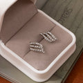 Luxury Hollow Wing Shaped Full Rhinestone Inlaid Alloy Studs Elegant Fashion OL Jewelry Earrings view 3