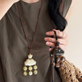 Leather Resin Cloud And Star Pendant Sweater Necklace For Women, New Chinese Ethnic Style view 3