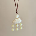 Leather Resin Cloud And Star Pendant Sweater Necklace For Women, New Chinese Ethnic Style view 4