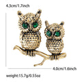 Alloy Micro Paved Zircon Owl Lapel Pin For Apparel Brooch view 4