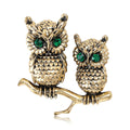Alloy Micro Paved Zircon Owl Lapel Pin For Apparel Brooch view 1