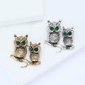 Alloy Micro Paved Zircon Owl Lapel Pin For Apparel Brooch view 3