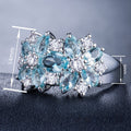 Women's Flower Ring With Colorful Marquise Micro Pave Stones, Light Luxury Jewelry view 4
