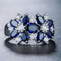 Women's Flower Ring With Colorful Marquise Micro Pave Stones, Light Luxury Jewelry view 6