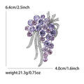 Metal Alloy Rhinestone Flower Brooch Pin For Elegant Women Apparel view 4