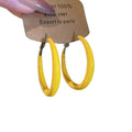 Metal Silver Needle Enamel Geometric Round Pendant Drop Earrings For Women Fresh Style view 5