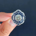 Korean Style Women's Elegant Ring With Oil Painted Camellia Flower Detail Fashion Jewelry view 2
