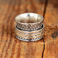 Vintage Style Women's Ring With Floral Texture Six Petal Flower Design Fashion Jewelry view 5