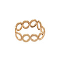 Alloy Geometric Square Oval Textured Elastic Rope Bangle For Women view 5