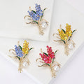 Large Alloy Double Wheat Leaf Brooch Pin For Women's Apparel view 2