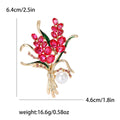 Large Alloy Double Wheat Leaf Brooch Pin For Women's Apparel view 5