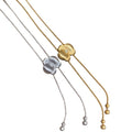 18K Gold Plated Copper Flower Waterdrop Zircon Adjustable Sweater Necklace Light Luxury Clavicle Chain view 5