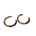 Maillard Style Resin C Shape Stud Earrings With Silver Pins, Geometric Round Designer Ear Jewelry view 5