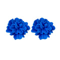Fresh Floral Resin Stud Earrings With Silver Pins, Niche Designer Women's Ear Jewelry view 5