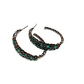 Light Luxury Alloy C-Shaped Rhinestone Stud Earrings Vintage Geometric Circle Jewelry view 5