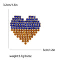 Alloy Enamel Rhinestone Heart Brooch Pin For Unisex Apparel Decoration view 5