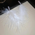 Elegant Feather Tassel Drop Earrings With Silver Needle Pins And Zircon Accents For Women view 2
