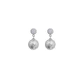 Light Luxury Faux Pearl Round Zircon Drop Earrings With Silver Posts Vintage Elegant Geometric Jewelry view 5