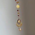 Ethnic Style Faux Crystal Beaded Chinese Knot Teardrop Pendant Sweater Necklace For Women view 2