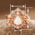 Fresh Pastoral Faux Opal Iris Flower Ring With Woodland Metal Style Accessory For Women view 4