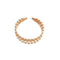 European American Metal Round Heart Triple Layer Hollow Open Bangle For Women view 5