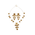 Alloy Round Textured Tassel Pendant Necklace And Earrings Jewelry Set For European Style view 5