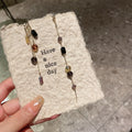 Light Luxury Asymmetric Crystal Beaded Geometric Round Drop Earrings For Women view 4
