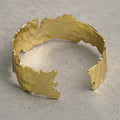 European Style Irregular Round Open Iron Bangle With Crumpled Metal Texture For Women view 2