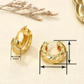 European American Metal Ear Cuff For Women With Checkered Diamond Texture Design Earrings view 4