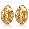 European American Metal Ear Cuff For Women With Checkered Diamond Texture Design Earrings view 1